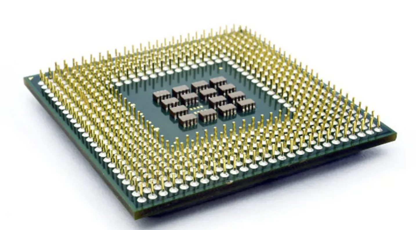 Microprocessor on a motherboard