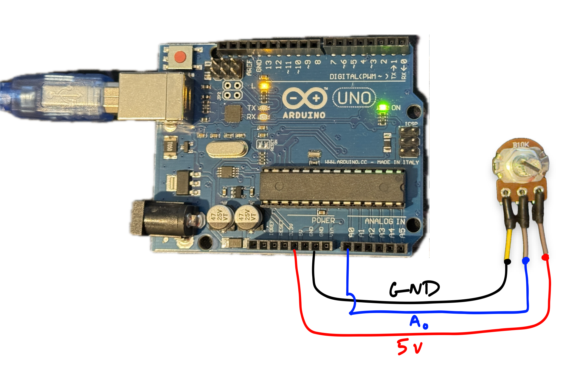 Potentiometer circuit diagram
